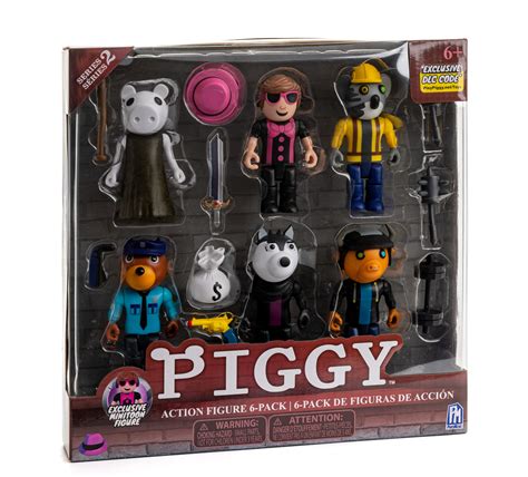 Piggy Action Figure 6 Pack Six 35 Articulated Buildable