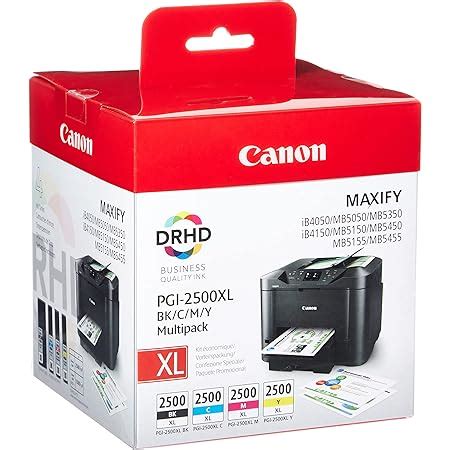 Canon PGI 2500 Cartouche BK C M Y Multipack Noire Cyan Magenta Jaune