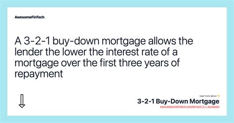 3 2 1 Buy Down Mortgage Awesomefintech Blog