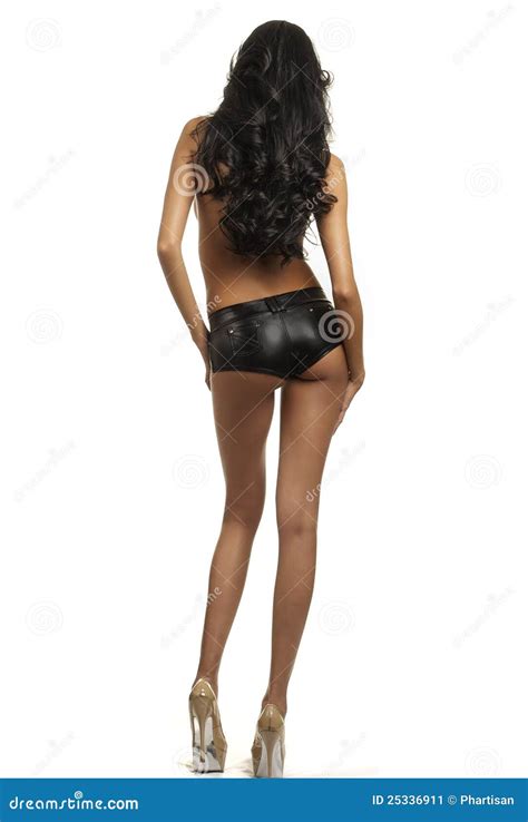 Woman In Black Booty Lingerie Stock Image Image Of Black People