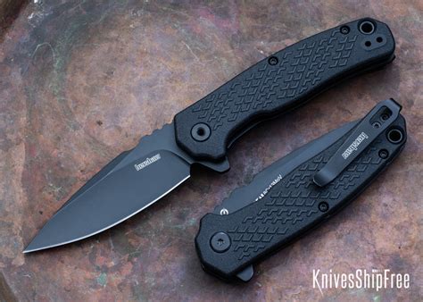 Kershaw Knives: Conduit - Black Glass-filled Nylon - 8Cr13MoV - Black ...