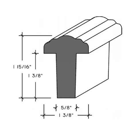 Item # AST3D38 - 1 3/8" x 1 15/16" - Astragal - Distinctive Wood ...