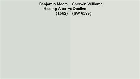 Benjamin Moore Healing Aloe 1562 Vs Sherwin Williams Opaline Sw 6189