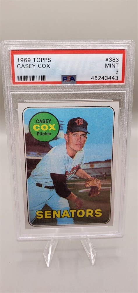 Topps Psa Mint Casey Cox Washington Senators Set Break Low