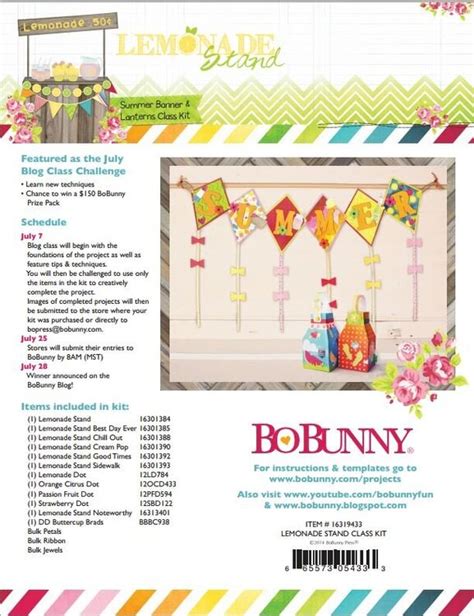 New Summertime Inspired Bo Bunny Product Lemonade Stand Collection