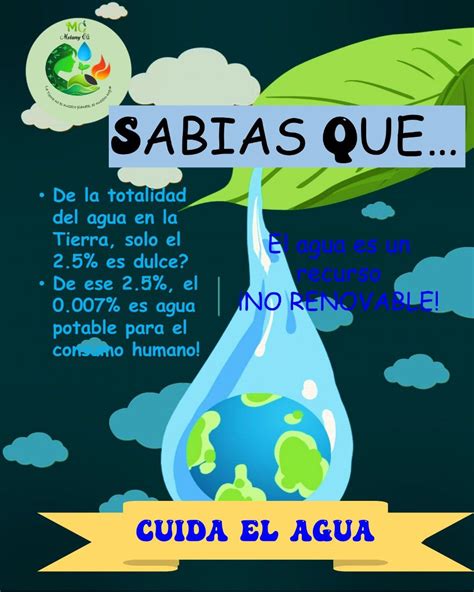 Poster Cuidado Del Agua Actividades Del D A De La Tierra Cuidado