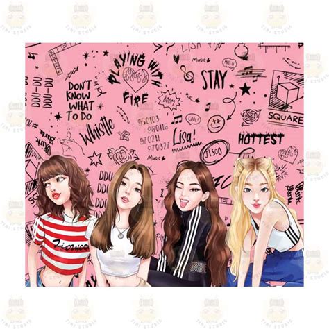 Bình Giữ Nhiệt Hình Nhóm Nhạc Black Pink - Tỉ Mỉ Studio