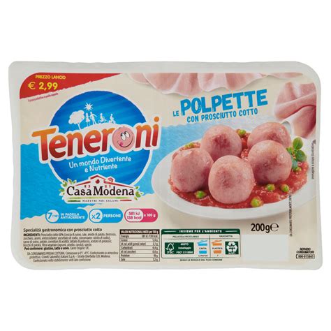 Polpette Con Prosciutto Cotto Teneroni Gr Tiportolaspesa It