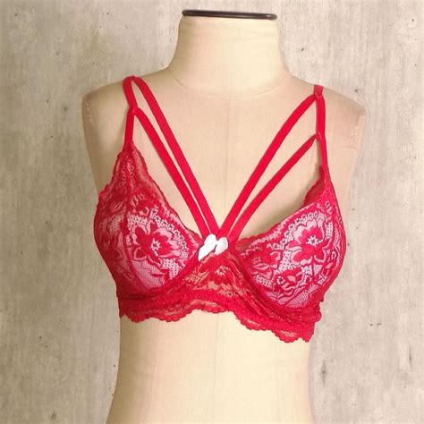 Suti Vermelho Renda Lingerie Feminina Virtual Fashion Nunca Usado Enjoei