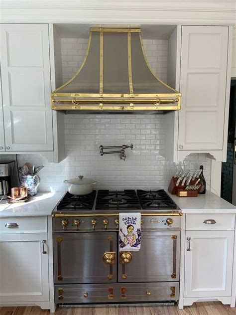 Stainless Steel Range Hood With Brass Trims For Stainless Steel La