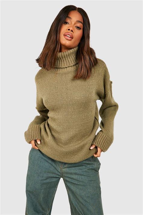 Soft Knit Roll Neck Jumper Boohoo Uk