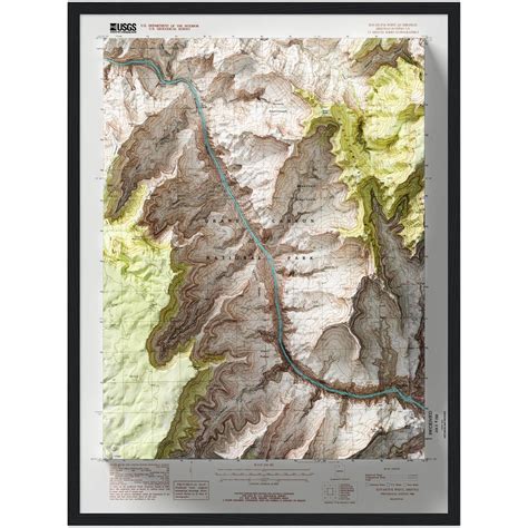 Havasupai Grand Canyon Map Wall Decor Geoartmaps