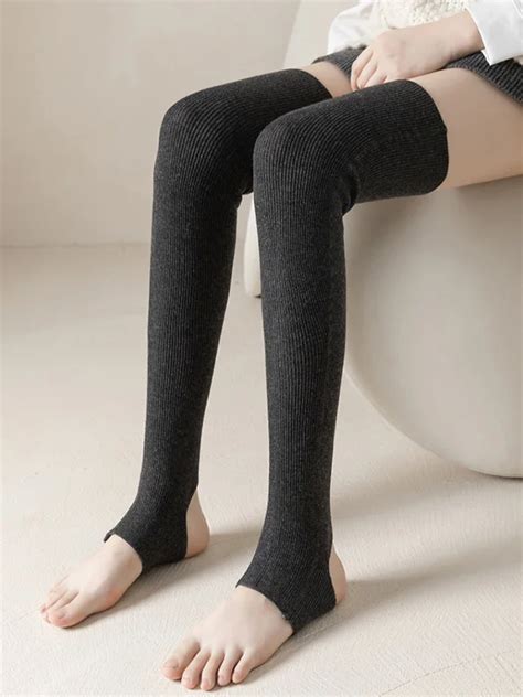 Wool Solid Color Leg Warmers Accessories