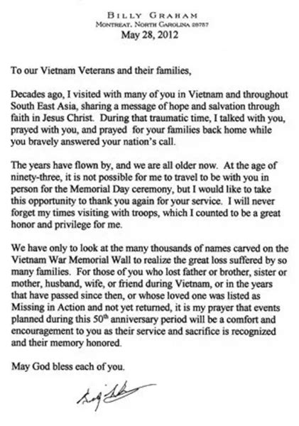 Veterans Day Thank You Letters