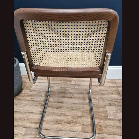 Cesca Style Rattan Chair In Natural Or Walnut Onske