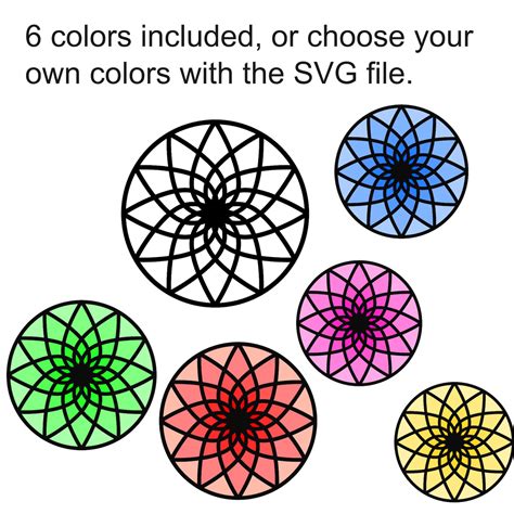 Rosette Svg Mandala Svg Files For Cricut Mandala Svg File Etsy