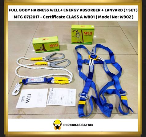 Jual FULL BODY Harness DOUBLE Big Hook WELL Safety BELT DOUBLE HOOK