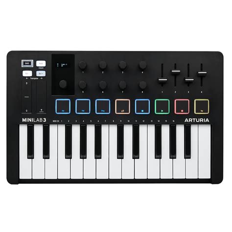 Arturia Minilab Mk3 25 Key Universal Midi Controller Black Midi