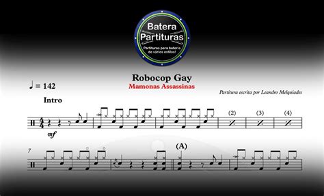 Robocop Gay Mamonas Assassinas Batera Partituras