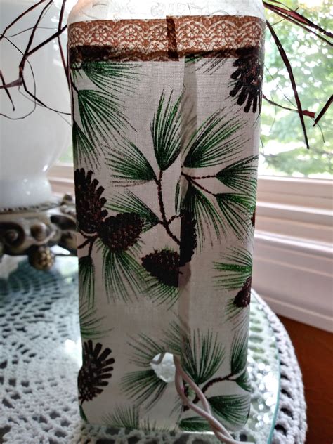 Pine Cone Wine Bottle Lamplighted Wine Bottlewine Decorpine Trees