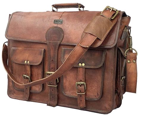 Cuero Leather Messenger Bag For Men 18 Inch Laptop Bag