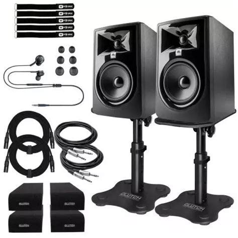 2 JBL 305P MkII Monitors 5 With Desktop Stands IDJNOW