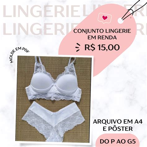 Molde Em Pdf Conjunto Lingerie Em Renda Asmoldes Em Pdf Hotmart
