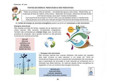 Atividades Fontes De Energia Renováveis E Não Renováveis 8 Ano