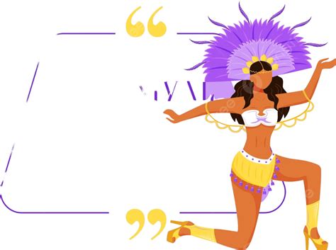 Latina Woman In Carnival Costume With Speech Bubble And Frame Template Vector Vector Shape