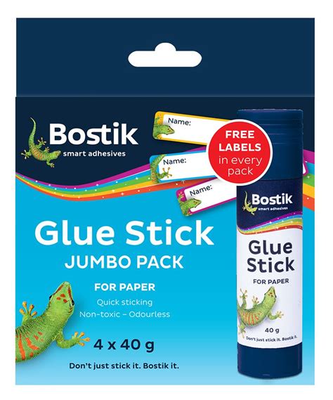 Bostik Glue Stick 36gr Pack Of 4 Free Book Labels Waltons Back