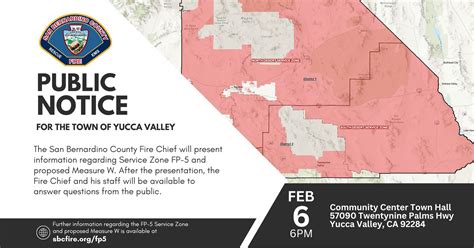 Yucca Valley Public Notice San Bernardino County Fire Protection