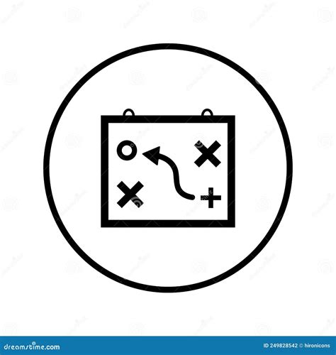 Ic Ne De Strat Gie De Solution De Plan Illustration Vectorielle Noire