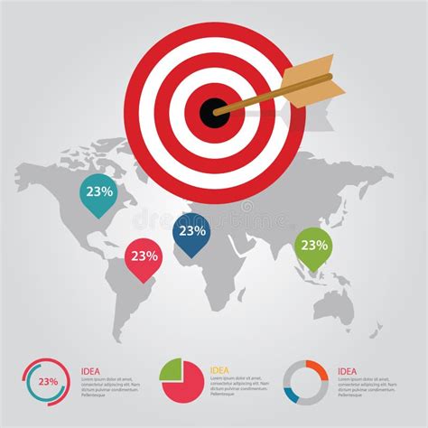 目标成就世界地图的企业目标infographic飞镖箭头概念 向量例证 插画 包括有 创造性 创新 77840378