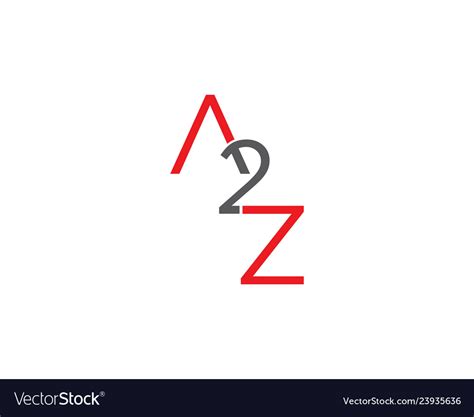 Initial Letter A2z Design Logo Royalty Free Vector Image