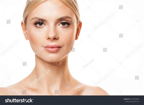 Image Blonde Shirtless Woman Posing Looking Stock Photo 1741378505 Shutterstock