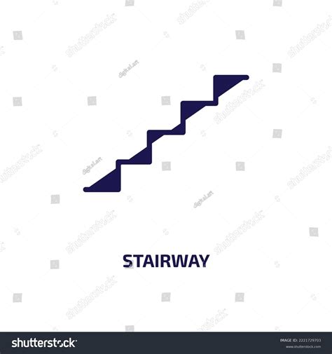 Stairway Icon Hotel Restaurant Collection Thin Stock Vector Royalty