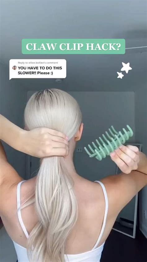 Claw Clip Hack Slower Video Hair Styles Hair Tips Video Hair Hacks