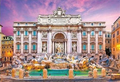 Puzzle Trevi Fountain Shining Jigsaw Puzzle Pieces Toy