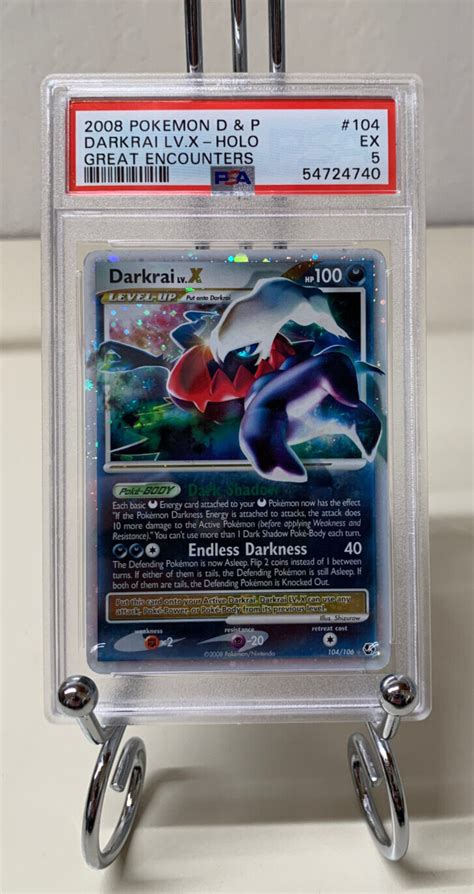 Pokemon Diamond Pearl Great Encounters Holo Darkrai Lv X Psa