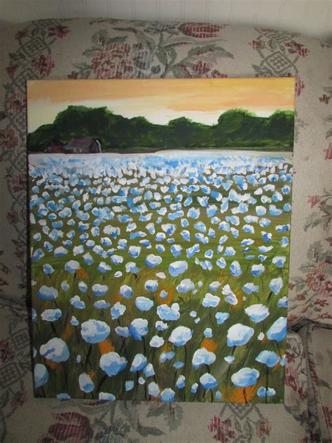 Acrylic Painting- Cotton Field by CeloTheImpossible on DeviantArt