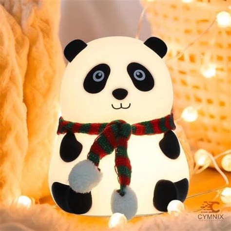 Lmlma Rechargeable Panda Lamp Cute Silicone Kawaii Night Lamp For