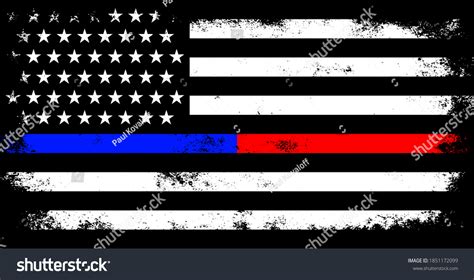 Vintage American Police Support Flag Stock Vector (Royalty Free ...