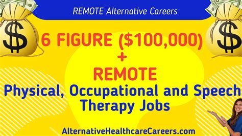 6 Figure Remote Physical Occupational And Speech Therapy Jobs