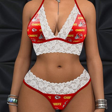 Kansas City Chiefs Sexy Lace Lingerie White Lace Lingerie Choose Your