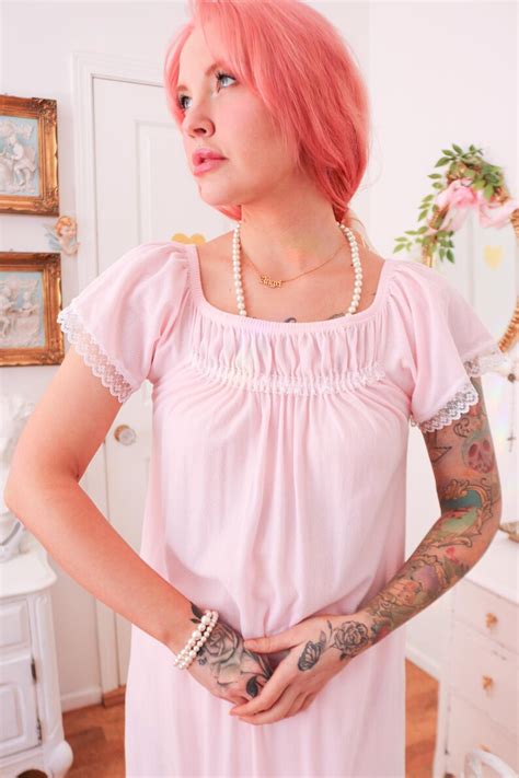 Vintage Flower Princess Style Nightgown By M Lingerie Medium Etsy