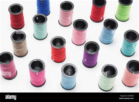 Spools Of Thread Stock Photo Alamy
