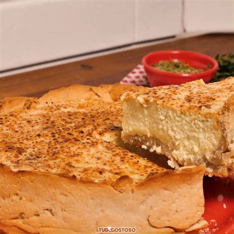 Torta de 4 queijos Vídeo Receita em 2019 Receita de pastel assado