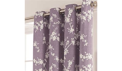 George Home Thistle Eden Floral Eyelet Curtains Curtains George At Asda