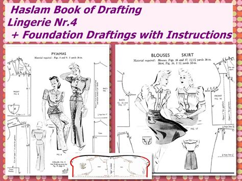 1943 Haslam System Of Dresscutting 4 For Lingerie Haslam Foundation