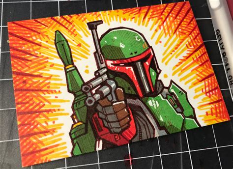 Boba Fett Sketch Card By Jasongoad On Deviantart